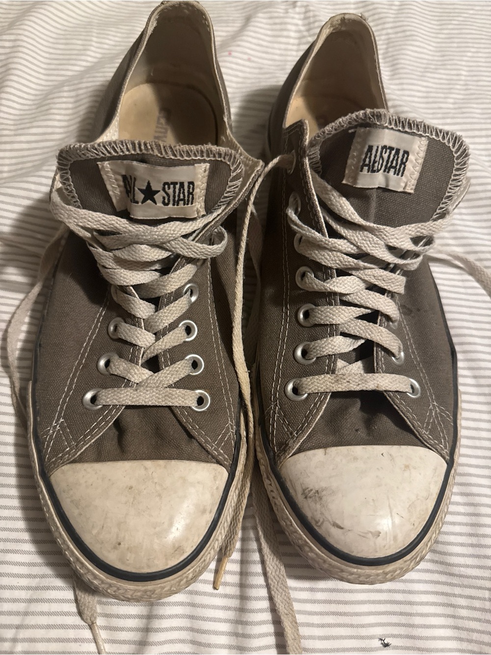 All-Star Men's Low-Top Canvas Sneakers in Taupe